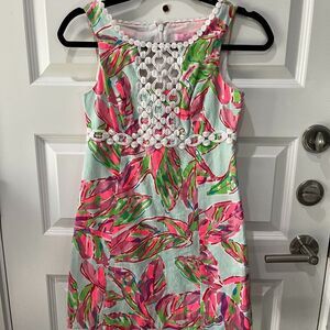 Lilly Pulitzer In The Vias Rosie Shift Dress, Pink, Green, Blue, Size 0